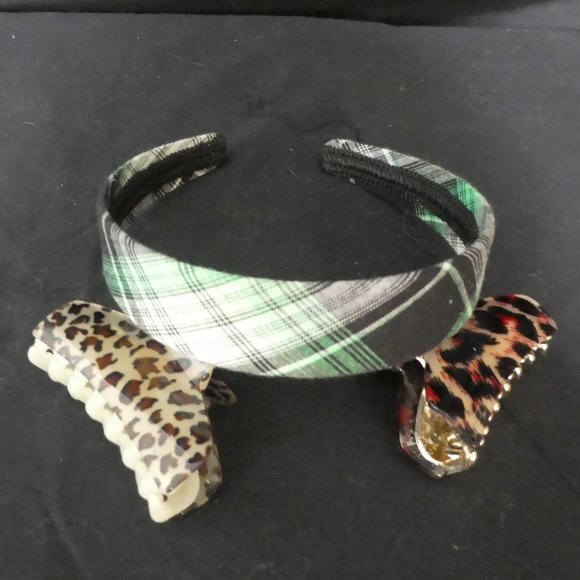 SET OF 3 Hair Accessories | 2 Hair Claw Clips | 1 Headband - Picture 1 of 10
